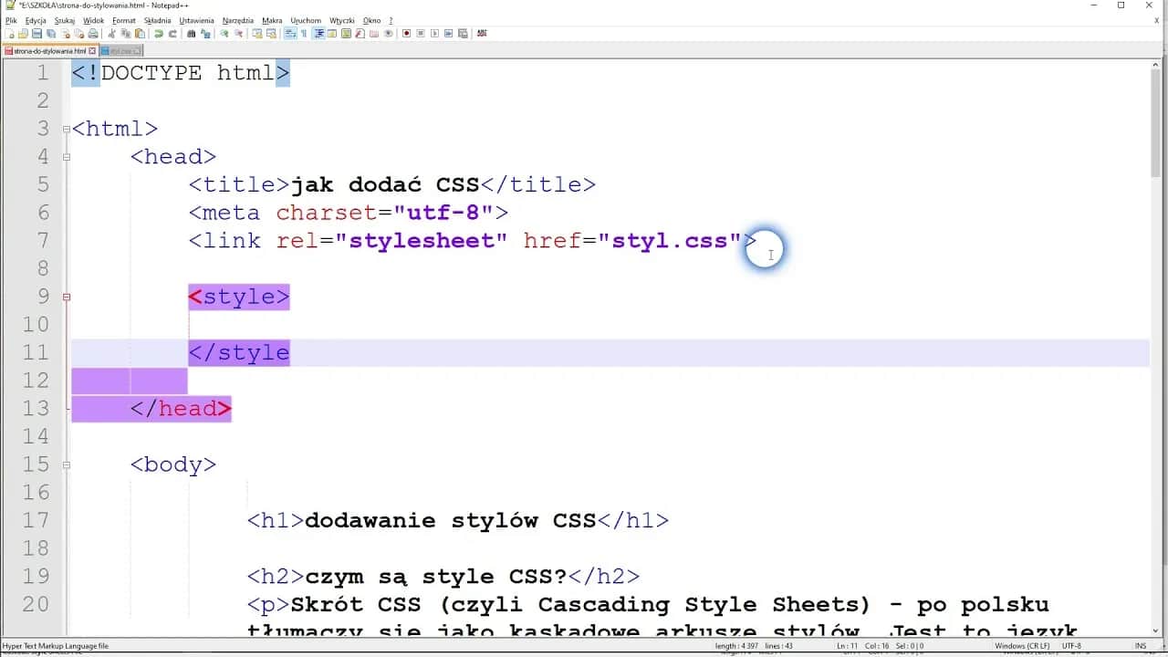 Jak zrobić linię poziomą w HTML? Stylizacja CSS krok po kroku