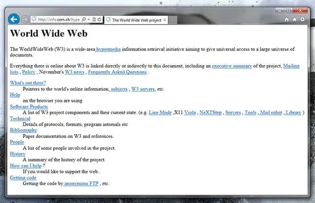 Jak wyglądała pierwsza strona internetowa? Zobacz początki WWW.
