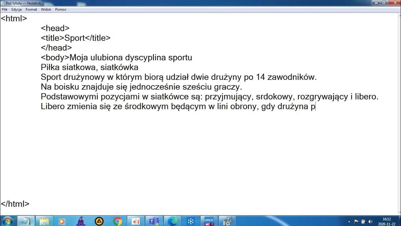 HTML w Notatniku: Stwórz własną stronę WWW krok po kroku